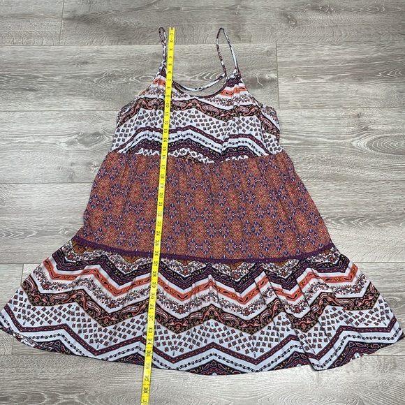 Mossimo Supply Co Boho Spaghetti Strap Paisley Floral Crochet Trim Dress XL - Picture 11 of 16
